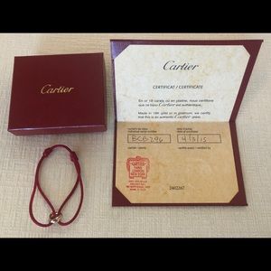 Cartier Trinity Bracelet on Silk Cord Pristine!